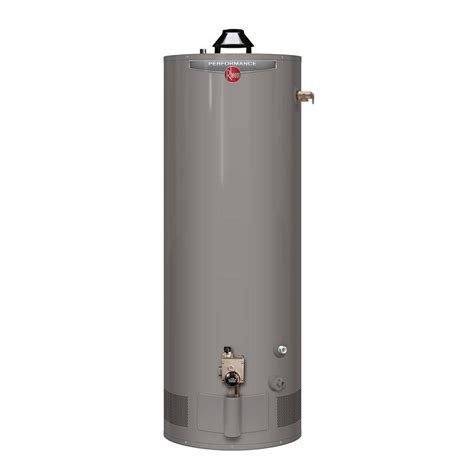 On electric models, the thermostat is usually hidden behind an access panel on the side of the tank and a layer of. Rheem Energy Star Rated Energy Efficient Gas Tank Water ...