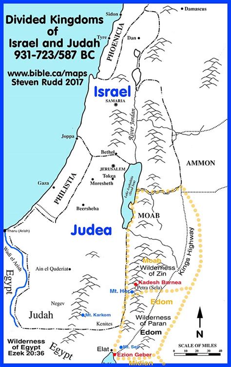 Israel judah map kingdoms kingdom split solomon into biblical canaan bc assyria babylon conquered 586 bible david maps following scriptures. 100 Free Printable Public Use Bible Maps