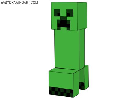 How To Draw Creeper Easy Drawing Art