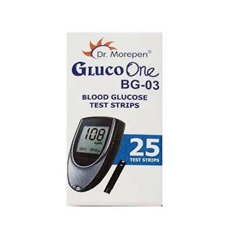 Dr Morepen Glucoone BG 03 25 Glucometer Strips At Rs 350 Piece Dr