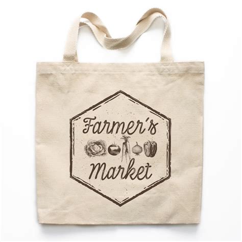 Farmers Market Canvas Tote Bag