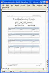 Troubleshooting Guide Template Download Pictures