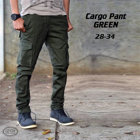 ✓ pengiriman cepat ✓ pe… Jual Celana Kargo Panjang Hijau - PDL - Gunung - Green ...