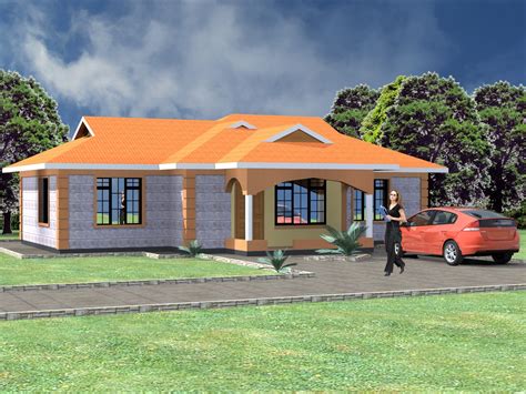 Designed for a narrow lot, this adorable bungalow home plan has a compact footprint.the rectangular foundation is economical to build.the front porch runs the full width of the house and provides shade and shelter from bad weather.inside. Simple 3 bedroom house plans in kenya |HPD Consult