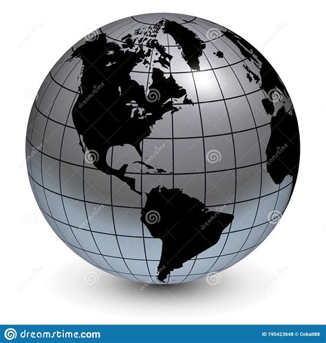 Earth Globe 3d Realistic Icon Stock Vector Illustration Of Elegant
