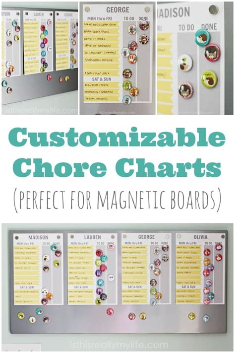 Free Printable Chore Chart Customizable Too Half Scratched
