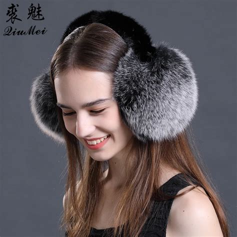 Big Fur Earmuff For Winter Warm Cute Plush Women Female Fluffy Ear Warmer Ear Cover Headband
