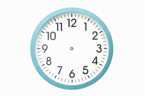 Premium Photo Blue Clock Without Hands On A White Surface