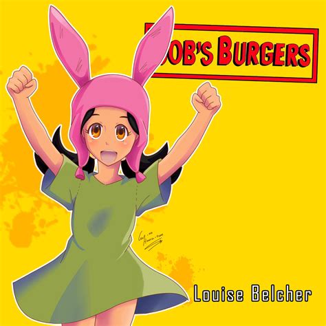 louise belcher bob`s burguers anime by konakon24 on deviantart