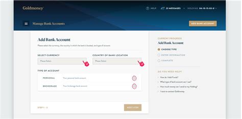 Add/Link a Personal bank account to Holding - Goldmoney Support
