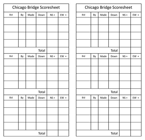 Bridge Score Sheet Template Raisa Template
