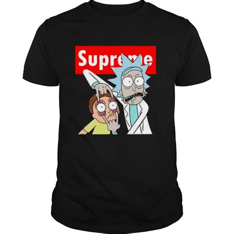 Rick And Morty With Supreme Logo 2021 Shirt