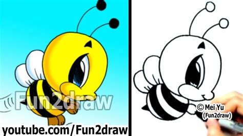How To Draw Cartoon Characters Bumble Bee In 2 Min Easy Things To