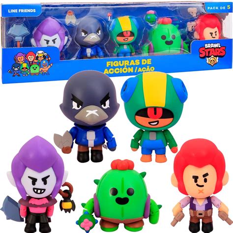 Brawl Stars Ruchome Figurki Zadymiarze 5 Pak Mortis Kruk Leon Spike