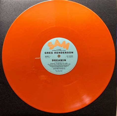 Greg Henderson Dreamin 2021 Red Orange Vinyl Vinyl Discogs