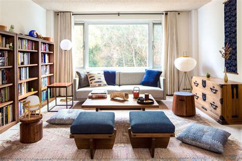 Zen Living Room Interior Design For 650 Sqft Apartment Project In San