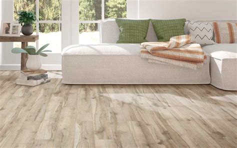 Vinyl Flooring In A Lighter Color Makes This Living Room Look More