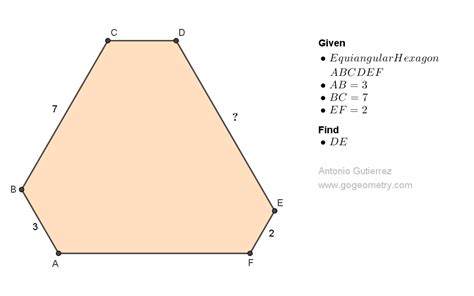 Convex Equiangular Hexagon