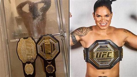 UFC Amanda Nunes Poses Naked With Her Championship Belts Amanda Nunes Beat Holly Holm By KO