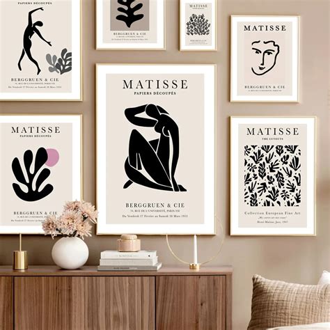 Matisse Abstract Nude Figure Leaf Wall Art Print Canvas Painting