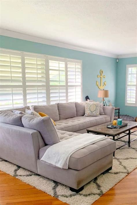 Living Room Color Scheme Ideas For A Fresh Coastal Look Blue Walls