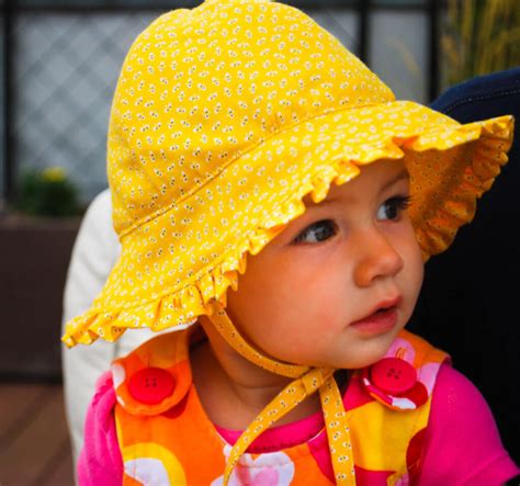 Free Baby Bonnet Pattern Baby Sun Hat Sewing Pattern With Ruffles And