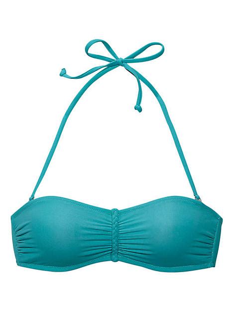 Turquoise Bandeau Bikini Top By Buffalo Swimwear365