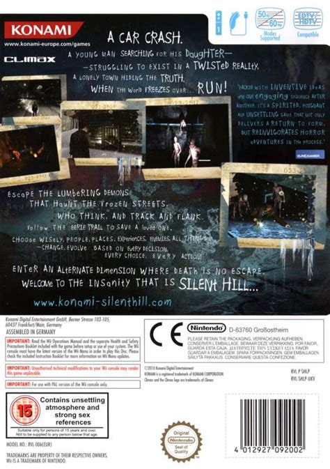 Silent Hill Shattered Memories 2009 Wii Box Cover Art Mobygames