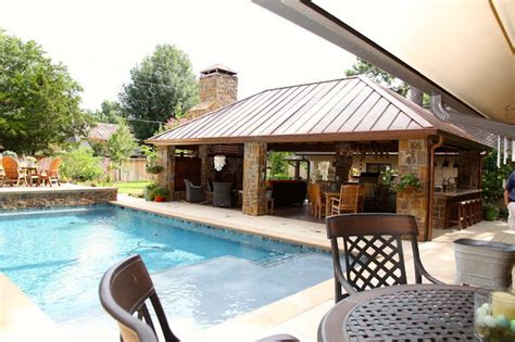 Outdoor Living And Kitchen Space Eclectic Pool Other