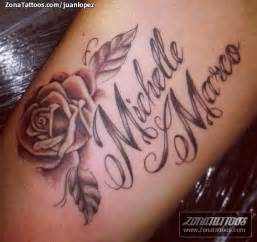 Tatuaje De Letras Nombres Rosas