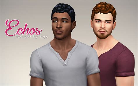My Sims 4 Blog Echos Hair For Males And Females By Rope