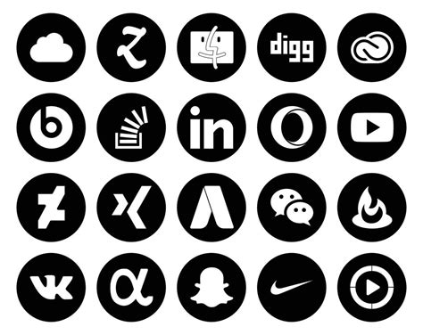 20 Social Media Icon Pack Including Xing Video Stockoverflow Youtube