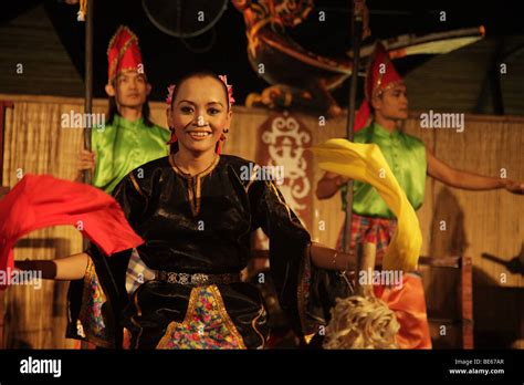 Dancer In The Sarawak Cultural Village Near Kuching Sarawak Borneo