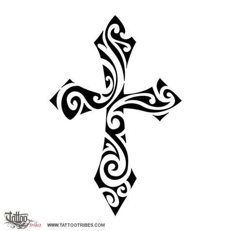 Tribal Cross Faith Cross Religion Original Tribal Tattoo Design