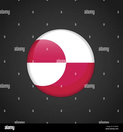 Greenland Flag Circle Button Stock Vector Image And Art Alamy