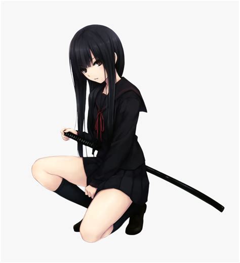 Cartoon Girl Body Png Anime Girl Sitting Down Transparent Png