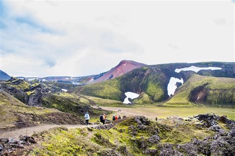 Premium Photo Colourful Mountains Green Moss Geothermal Pools