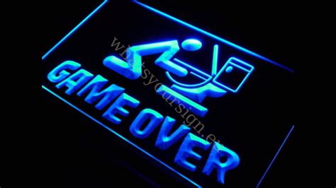 Game Over Led Neon Light Sign Display Youtube