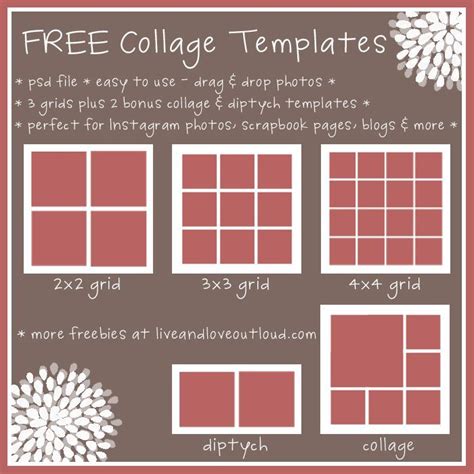 images   collage templates  pinterest
