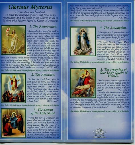 5 Mysteries Of Holy Rosary Item Eb637 Pamphlets Joyful Sorrowful