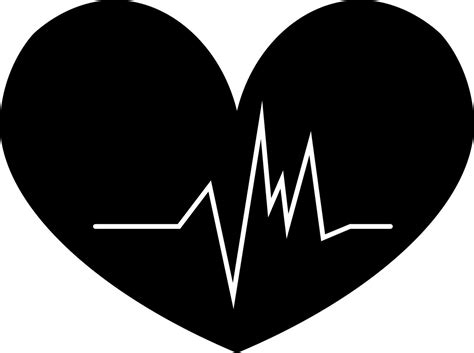Icon Of Heart Cardiology In Black Color 24293598 Vector Art At Vecteezy