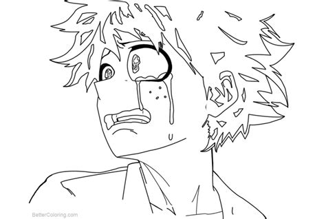 80 best coloring pages of mha. Boku No Hero Academia Coloring Pages Crying by senpaidaiki ...