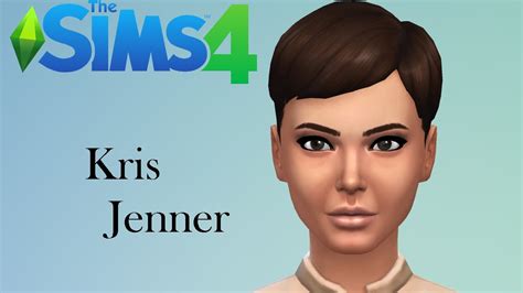 Sims 4 Cas Kris Jenner Youtube