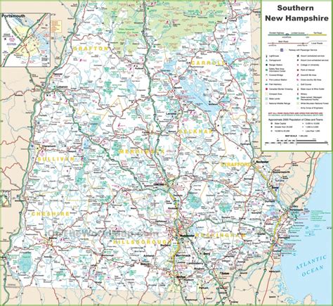 New Hampshire State Map Printable Printable Maps Images