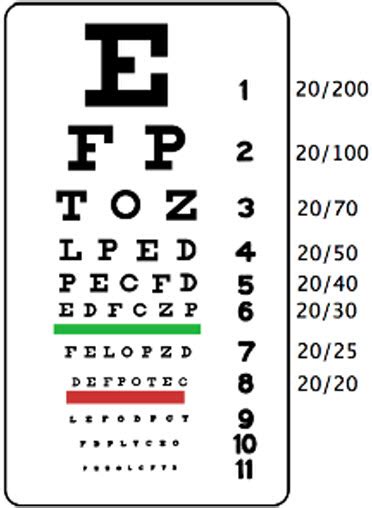 Snellen Non Reflective Eye Exam Chart Set Of 5