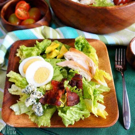 Healthy Cobb Salad Recipe With Chicken Keto Low Carb Low Carb Yum