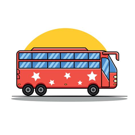 Illustration Of Cartoon Sleeper Coach Bus Vector Art At Vecteezy