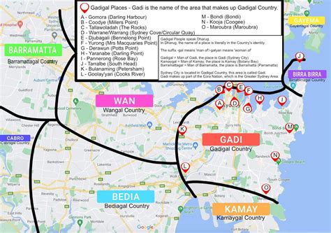 Aboriginal Place Names Around Gadi Sydney City And Surrounds Rsydney