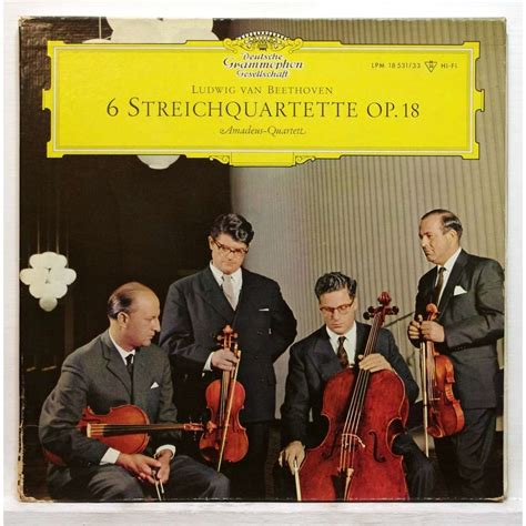 Beethoven 6 String Quartets Op18 By Amadeus Quartet Lp Box Set With