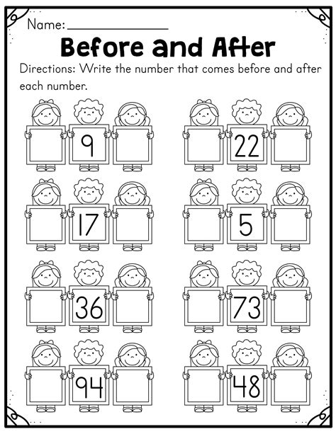 Before And After Number Worksheets Artofit